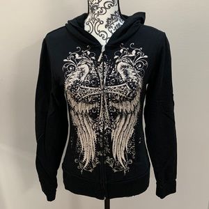 Fitted zip up hoodie Size M